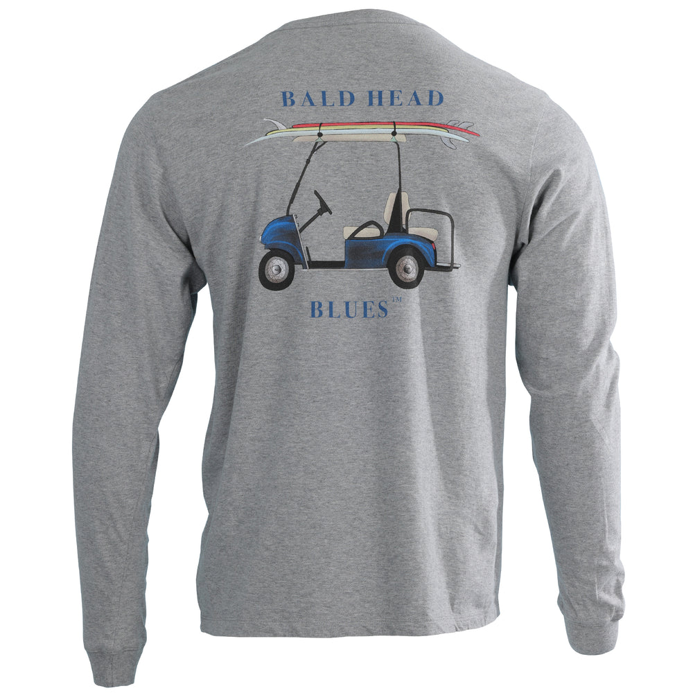 Island Tee - Long Sleeve Golf Cart - Heather Grey