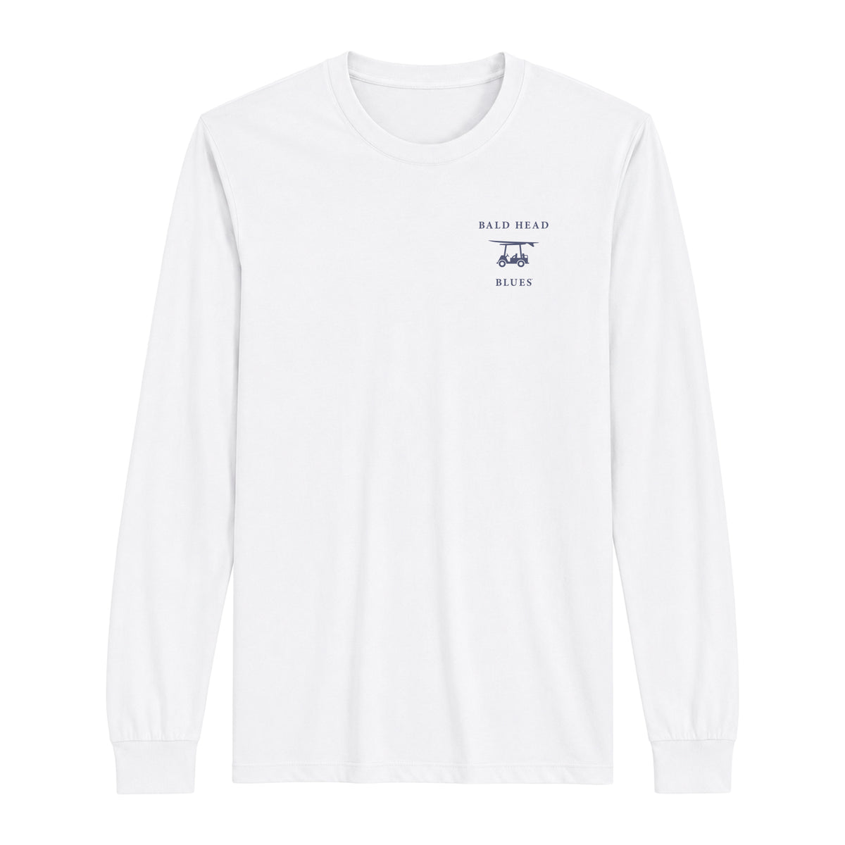 Island Tee - Long Sleeve Golf Cart - White