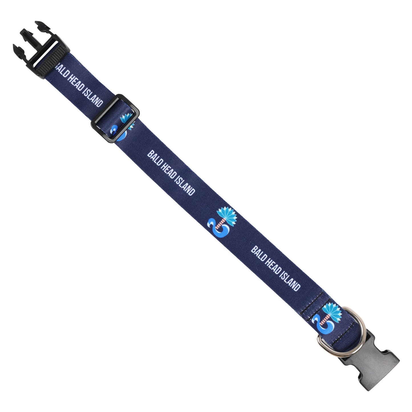 Printed Dog Collar - Navy BHI w/Tree logo