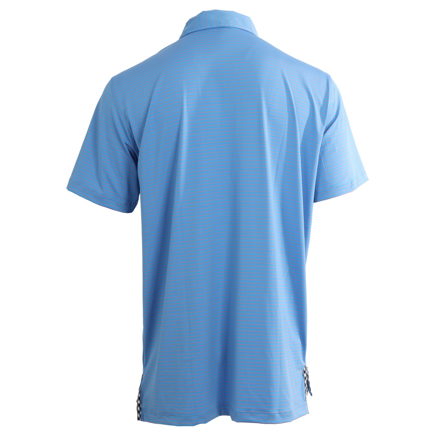 Albatross Polo Azure Blue / Coral Pinstripe