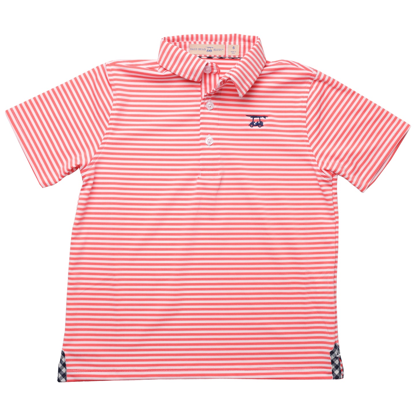 Youth Albatross Polo - Coral / White Stripe