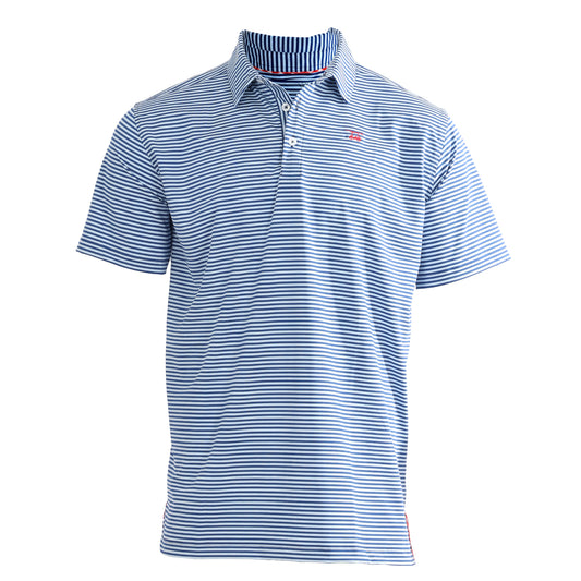 Albatross Polo - Heather Bell / Royal Stripe