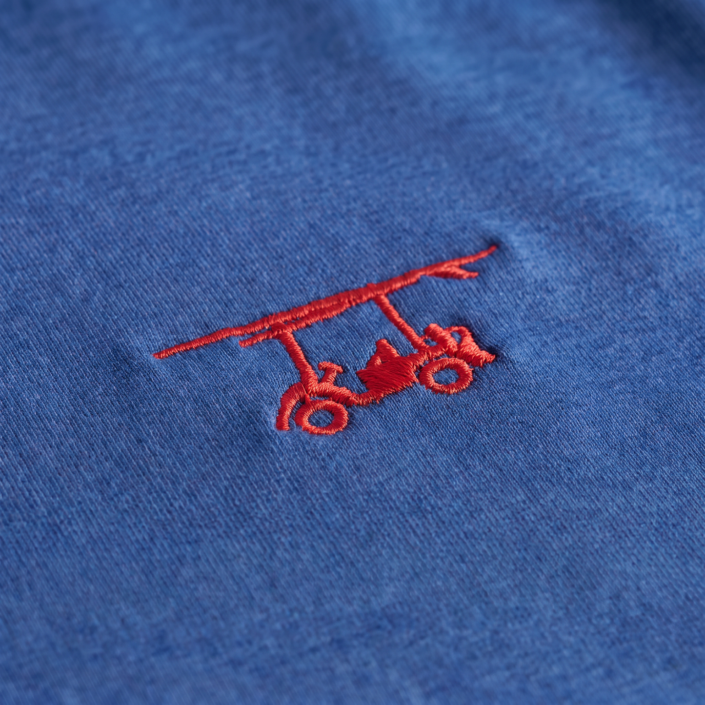 Albatross Polo Heather Royal Blue logo detail