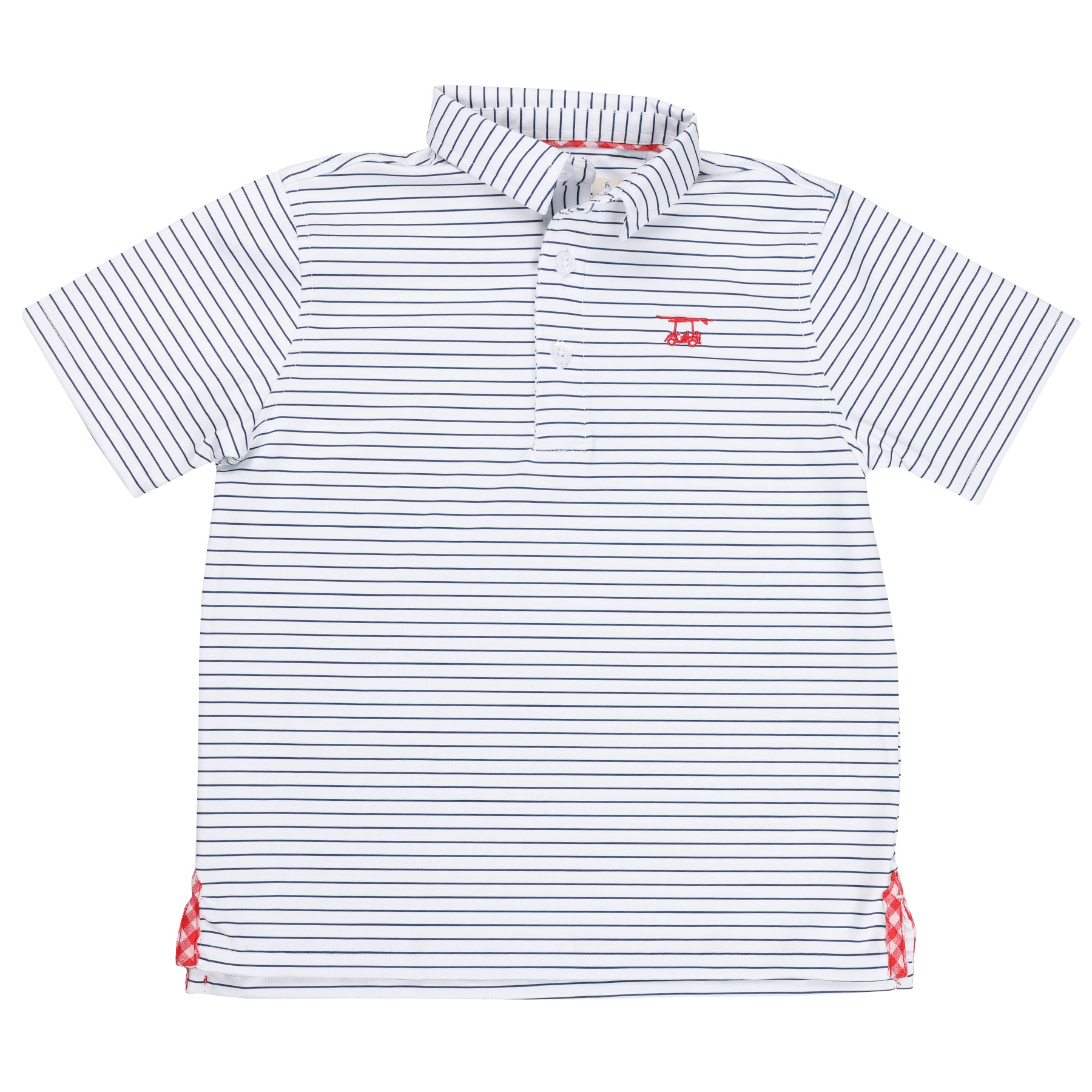 Albatross Youth Polo - Medieval / White Pinstripe