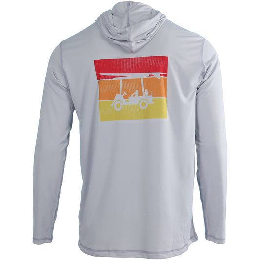 Performance Long Sleeve Logo Hoodie - Pearl Grey