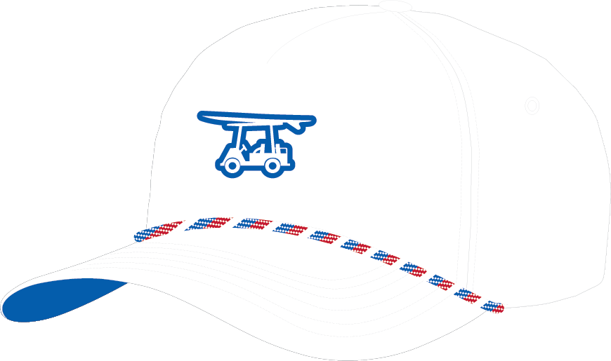Five Panel Twill Roped Trucker Hat - White