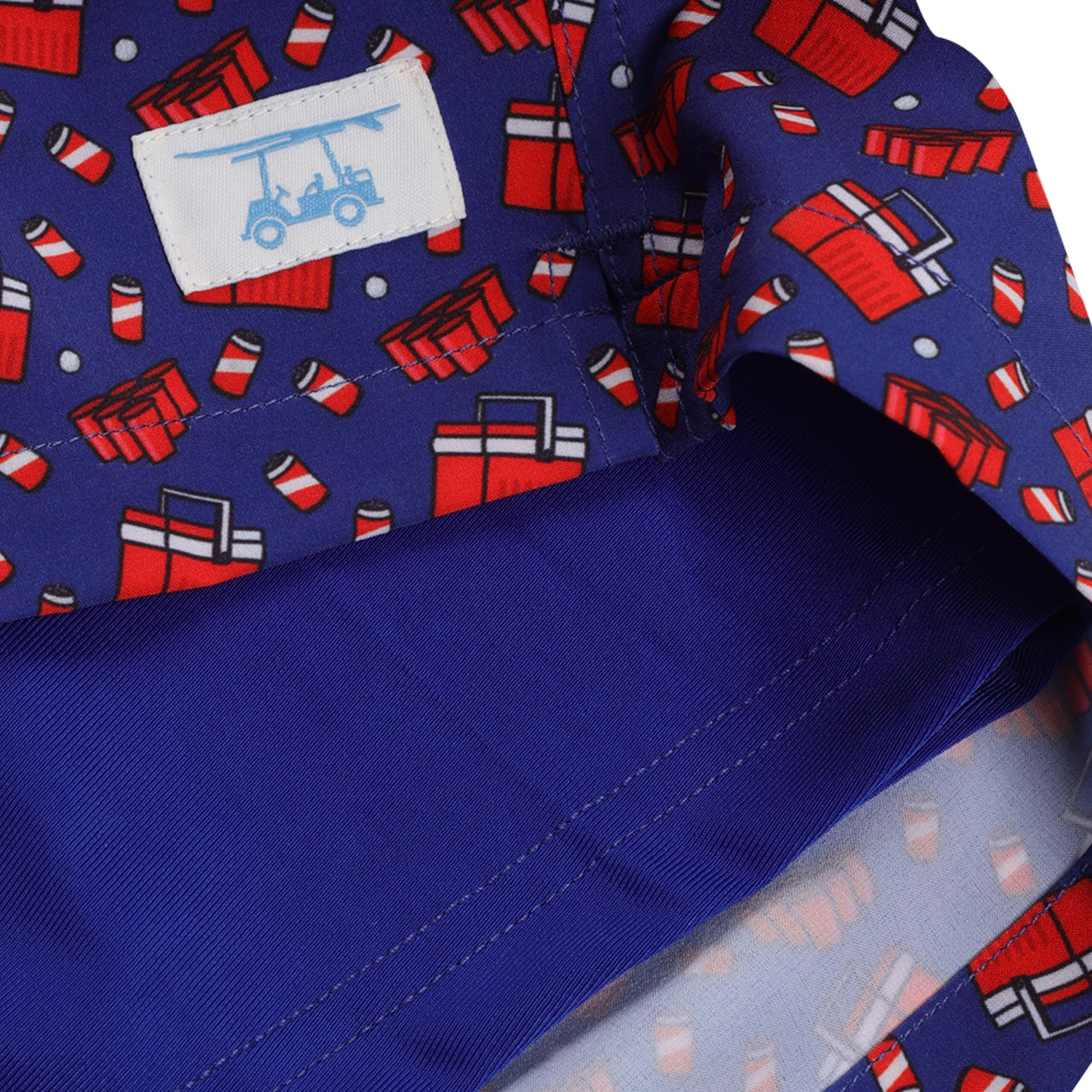 Medieval w/Cooler Print Swim Trunks