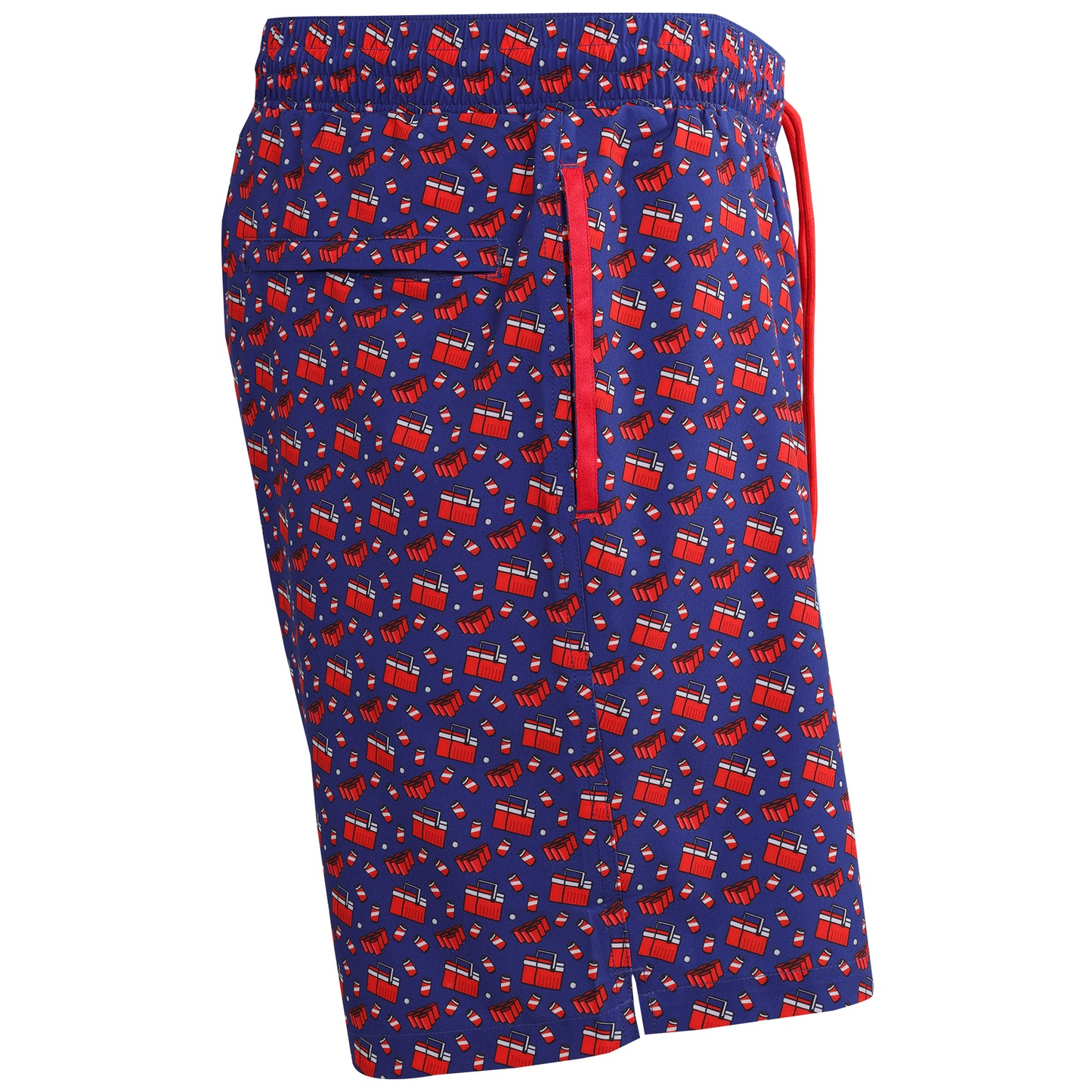 Medieval w/Cooler Print Swim Trunks