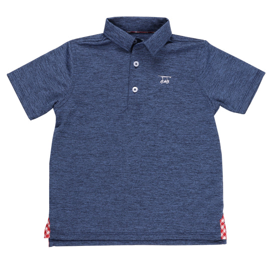 Albatross Youth Polo - Heather Royal Blue