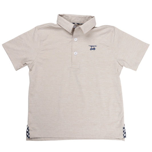 Albatross Youth Polo - Heather Sand Dollar