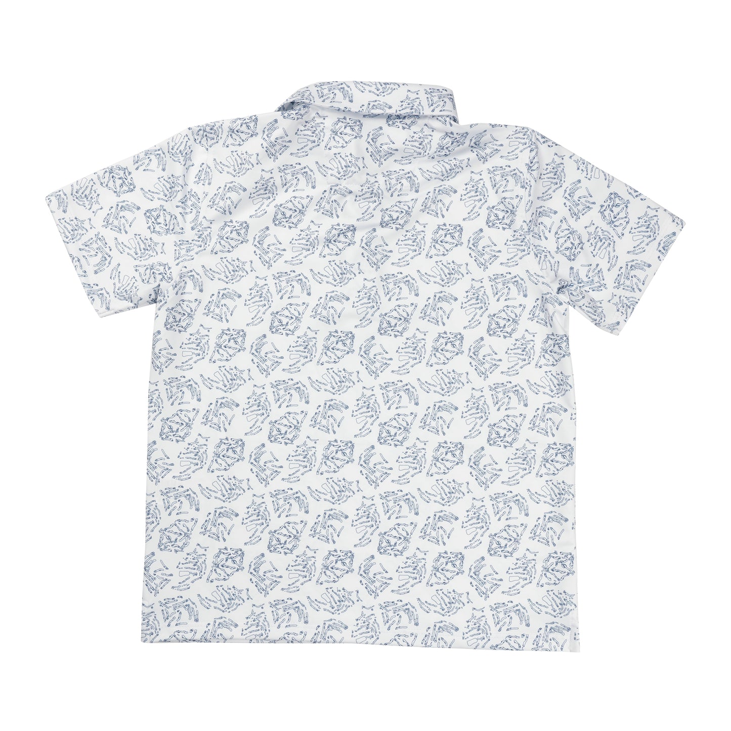 Youth Albatross Polo - Majors All-Over Print on White