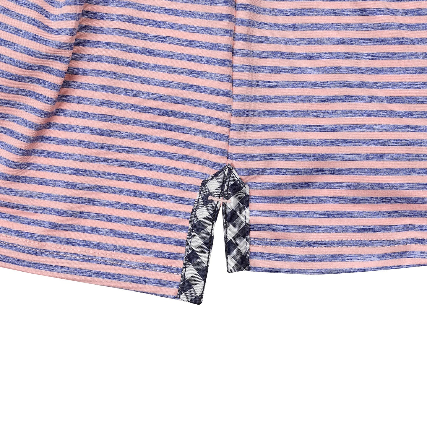 Albatross Youth Polo - Peach w/ Heather Royal Stripes
