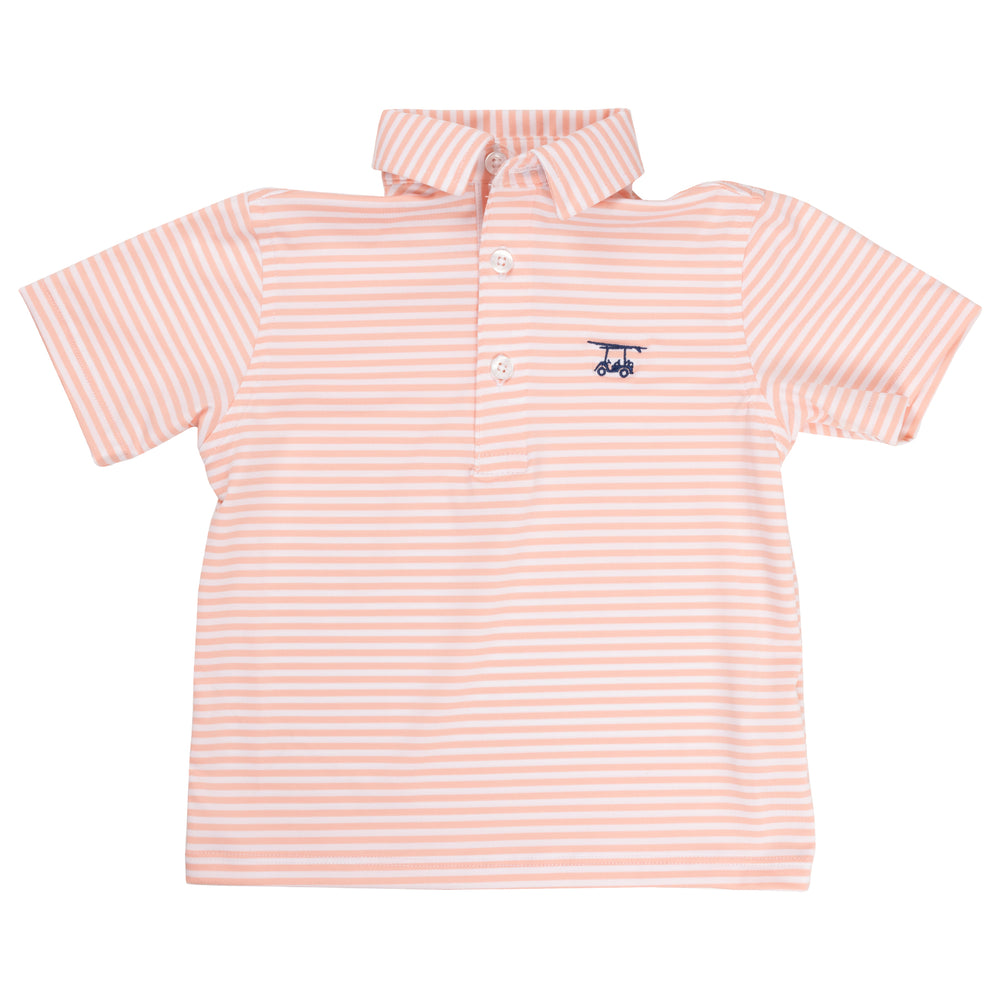 Albatross Youth Polo - Peach / White