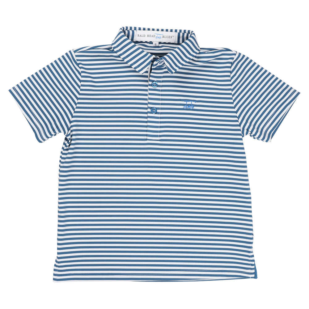 Youth First Class Polo - Ocean Depths / White