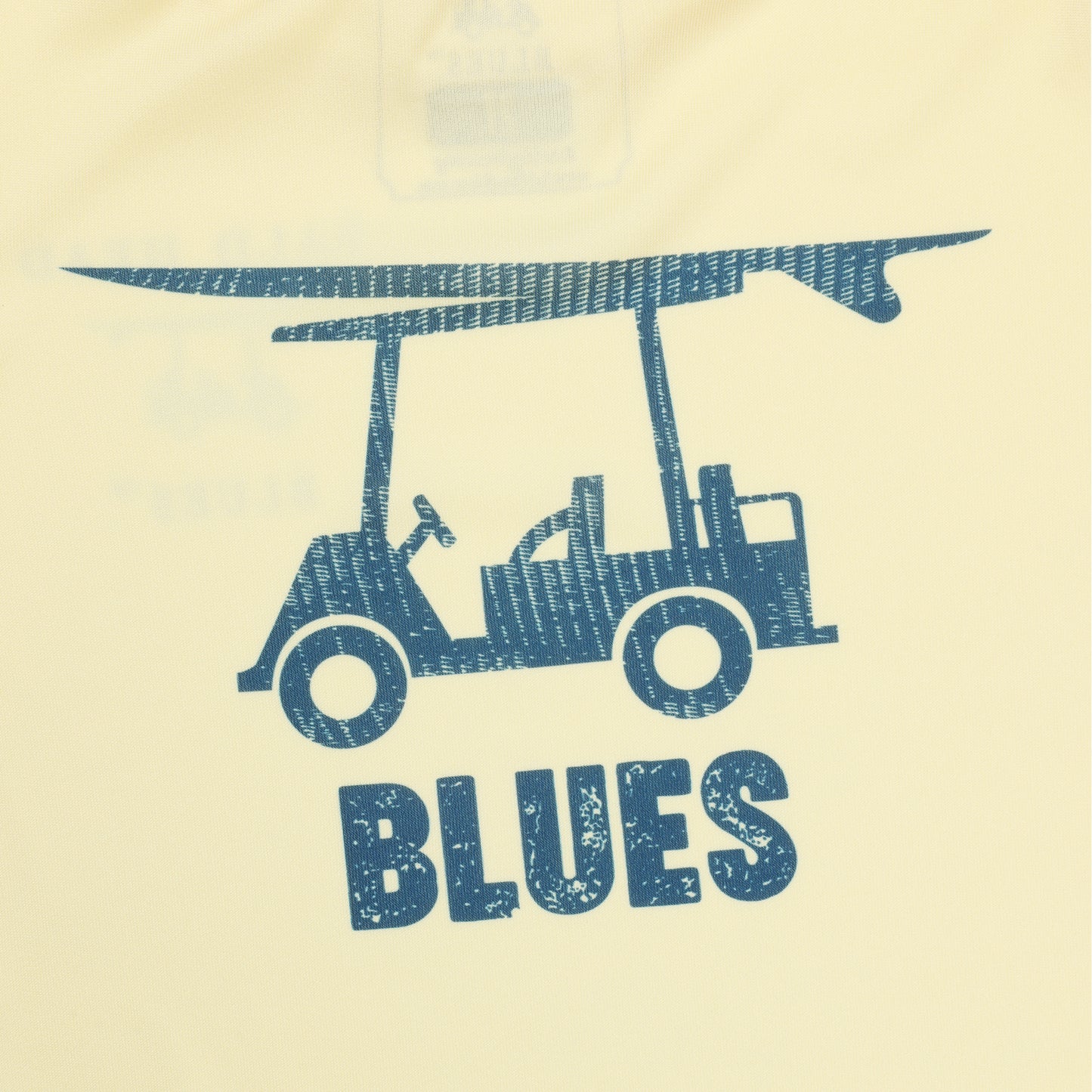 Youth Performance Long Sleeve T-Shirt - Blues Logo - Pale Yellow