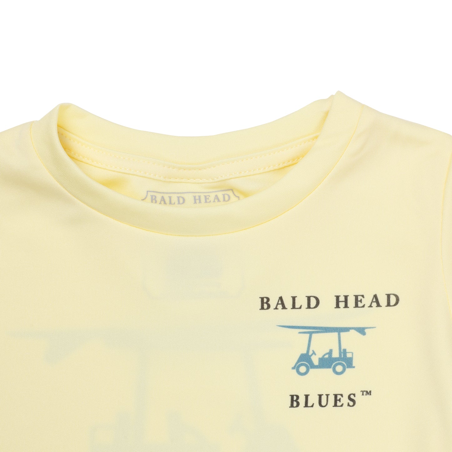 Youth Performance Long Sleeve T-Shirt - Blues Logo - Pale Yellow