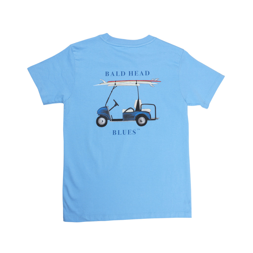 Island Tee - Youth Short Sleeve Golf Cart - Azure Blue