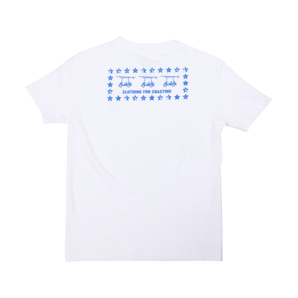 Island Tee - Youth Short Sleeve Stars Logo - White