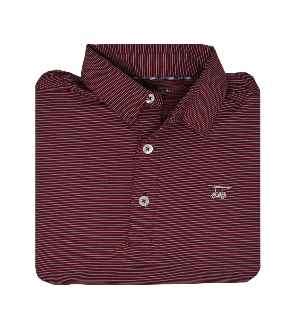 Limited Edition Polo - Heather Maroon / White