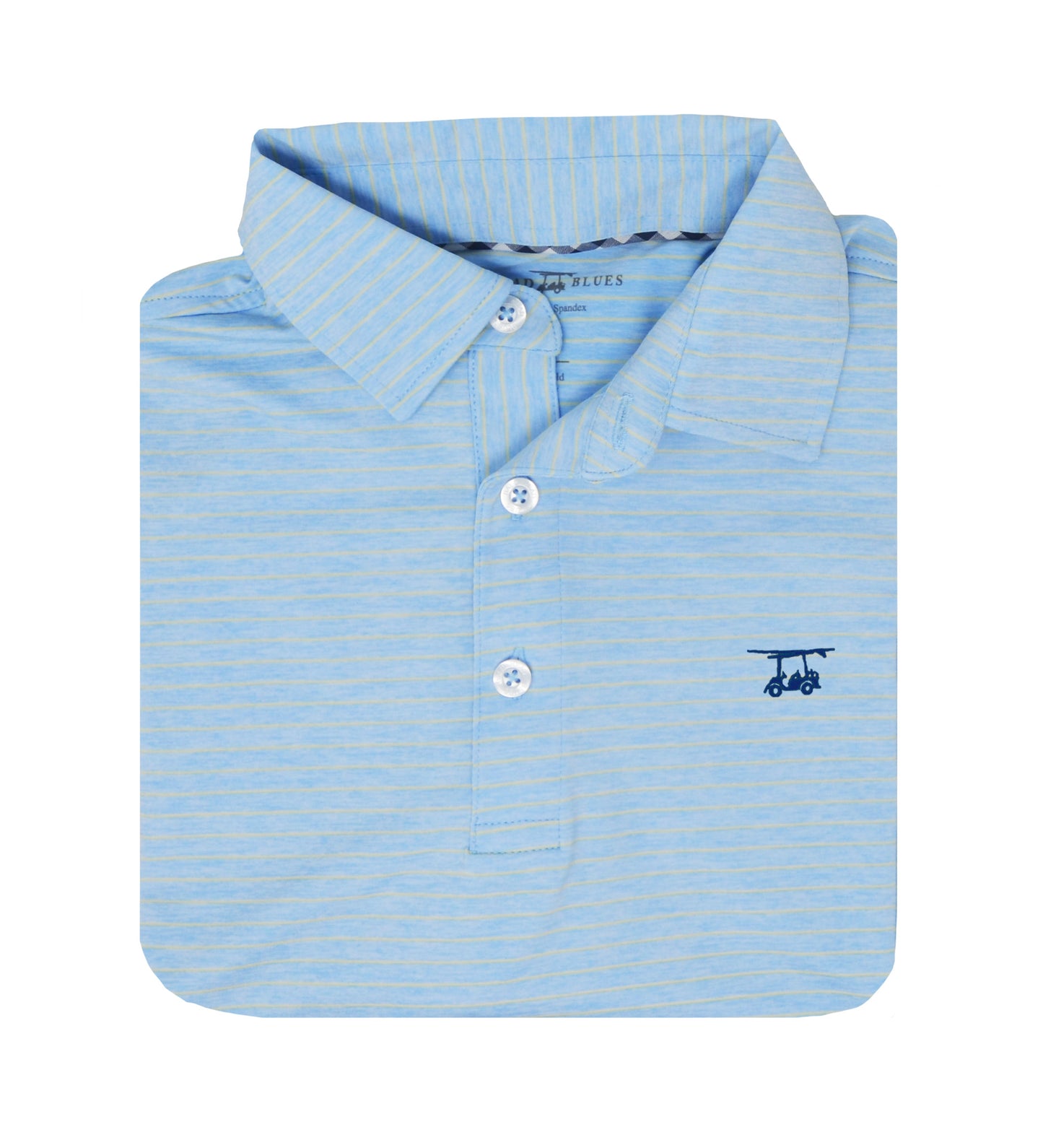 Limited Edition Albatross Polo - Heather Bell / Yellow Pinstripes