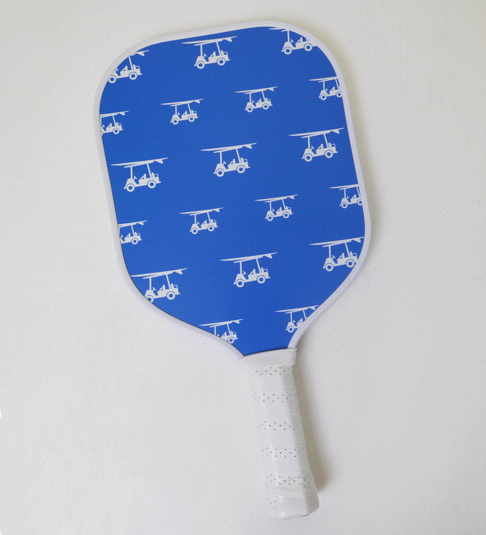 Pickleball Paddle - Royal Blue Logo Print