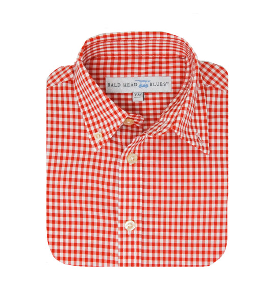 Youth Islander Button Down - Red/White