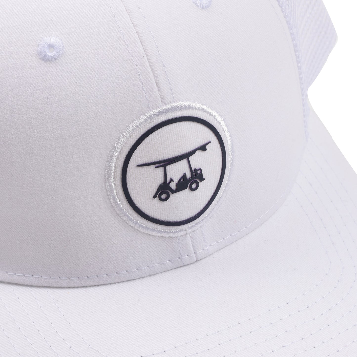 Trucker Hat w/ Circle Logo - White
