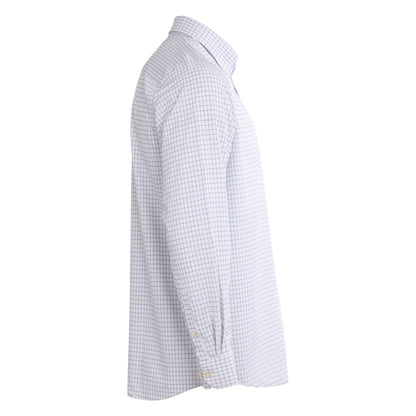 Islander Button Down - White w/ Grey Check