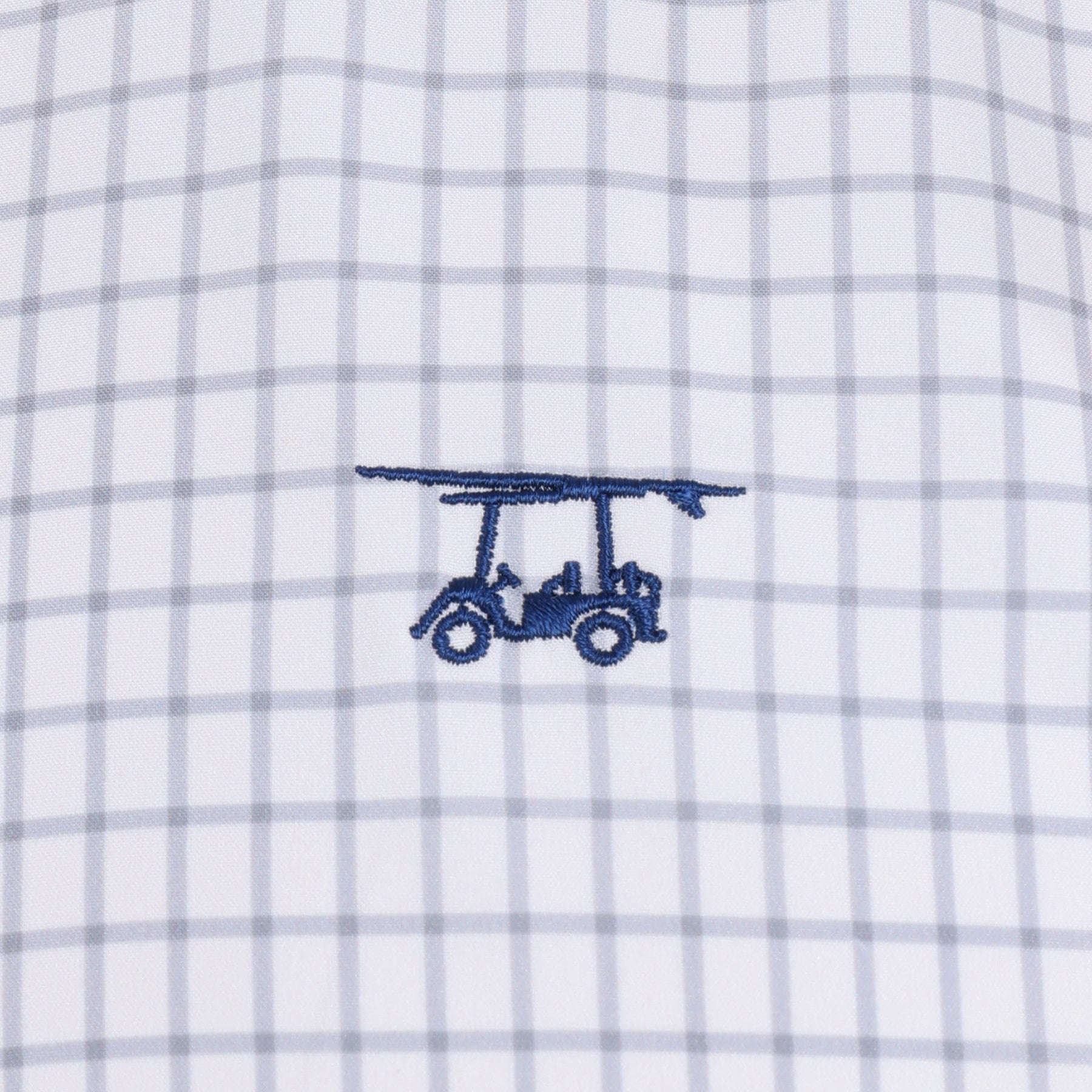 Islander Button Down - White w/ Grey Check