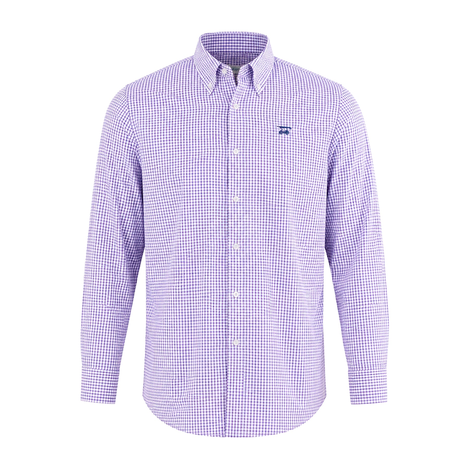 Islander Button Down - Blue Blush Check