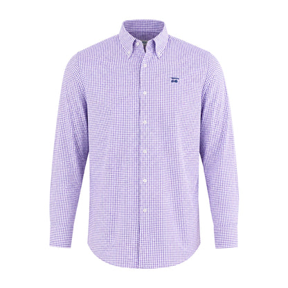 Islander Button Down - Blue Blush Check