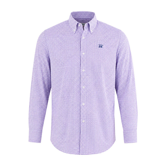 Islander Button Down - Blue Blush Check