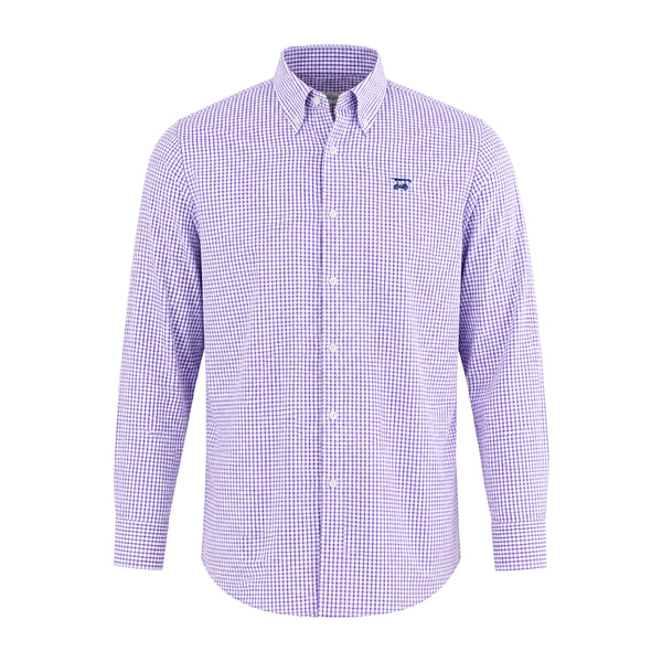 Islander Button Down - Blue Blush Check