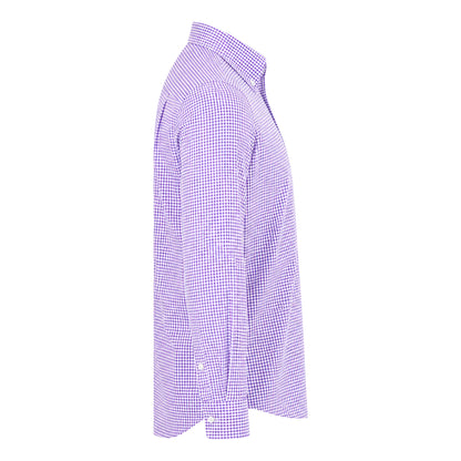 Islander Button Down - Blue Blush Check