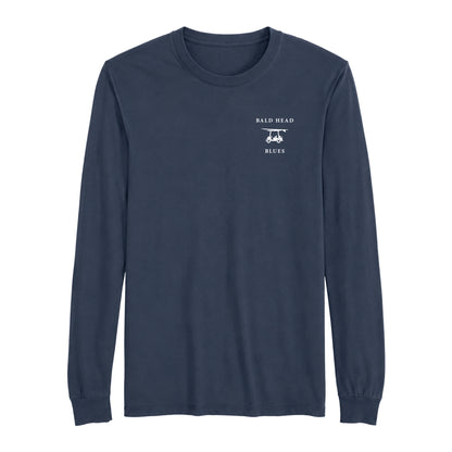 Island Tee - Long Sleeve Blues Logo Navy