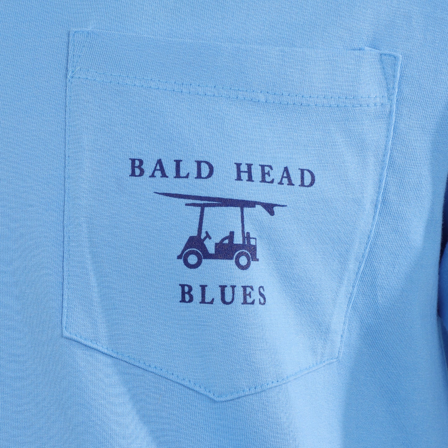 Island Tee - Long Sleeve Golf Cart - Blue