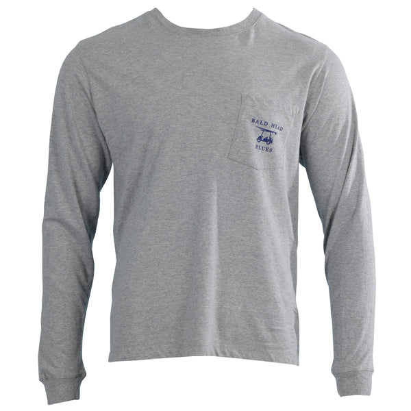 Island Tee - Long Sleeve Golf Cart - Heather Grey