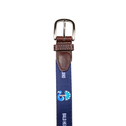 Navy Belt w/ Palm Tree Logo and BHI Text