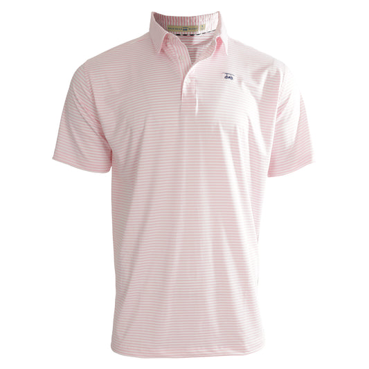 Albatross Polo - Blush / White Stripe