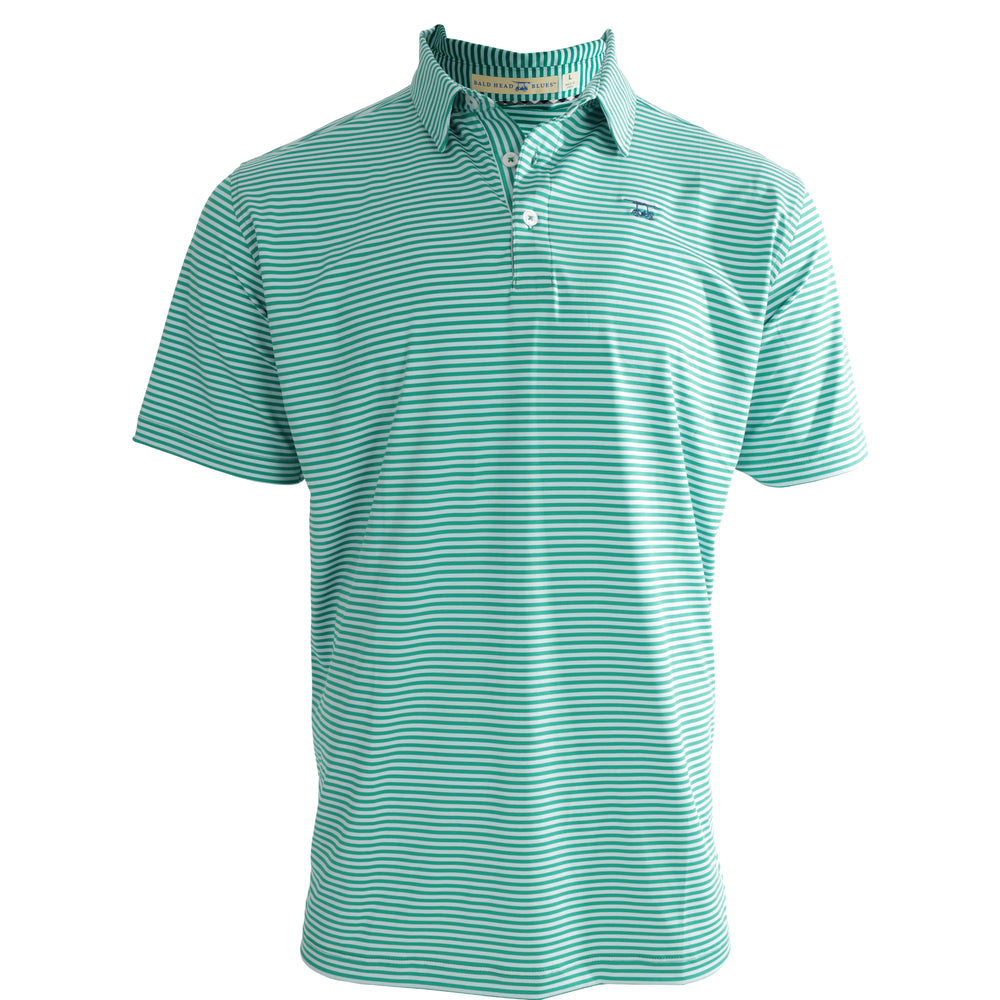 Albatross Polo - Lagoon / Seaglass Stripe