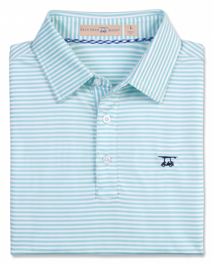 Albatross Polo Aruba/White Feeder Stripe folded