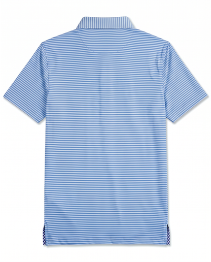 Albatross Polo Azure Blue/Bell Feeder Stripe back