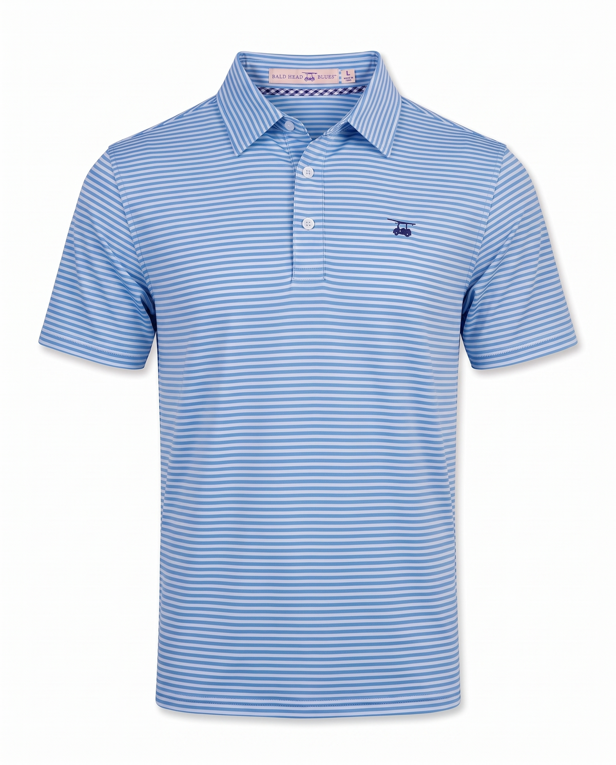 Albatross Polo Feeder Stripe - Azure Blue/Bell - Front