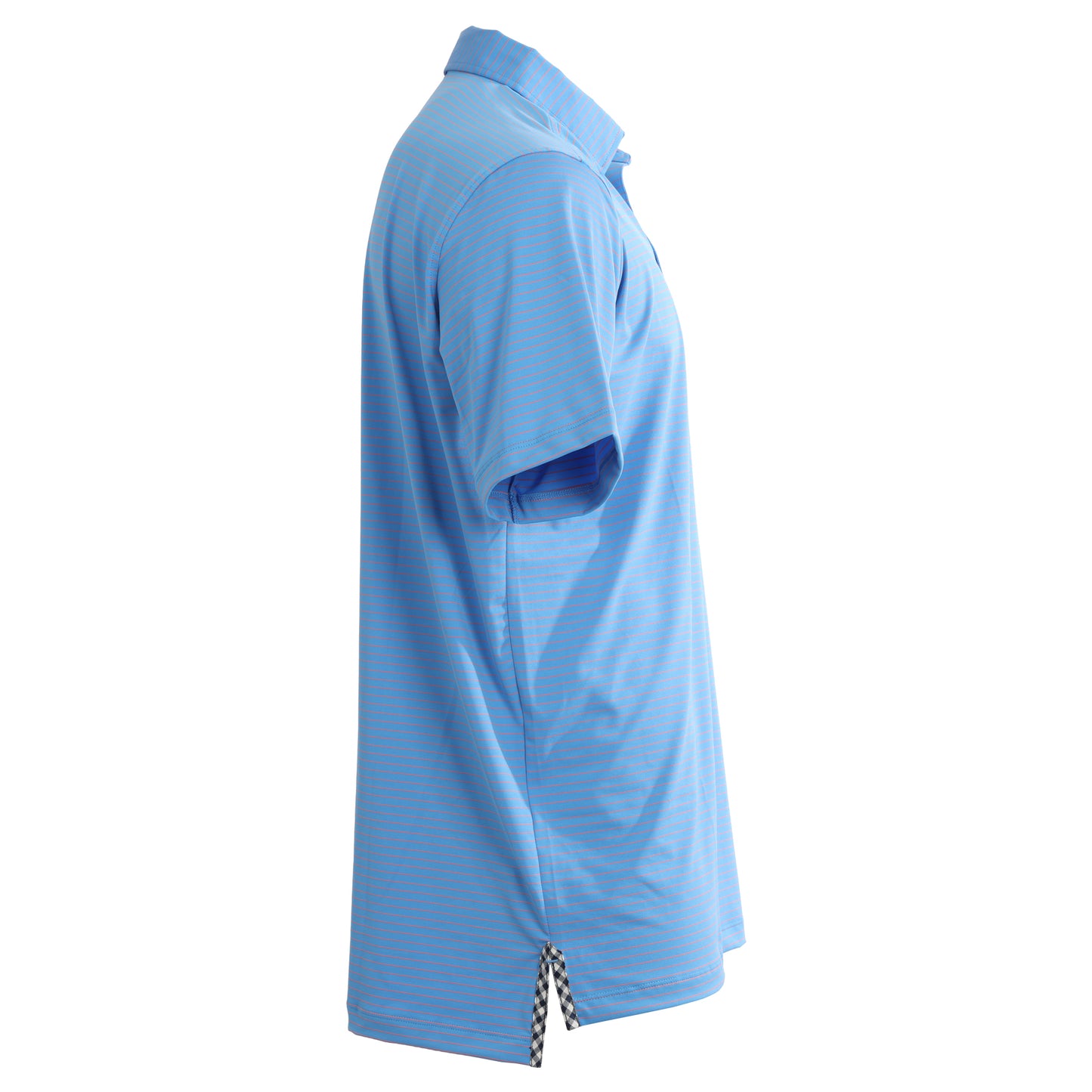 Albatross Polo Azure Blue / Coral Pinstripe