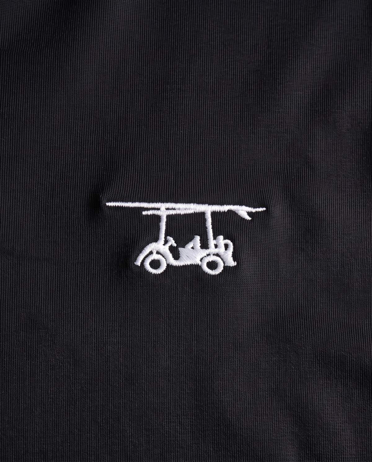 Albatross Polo Black chest logo detail