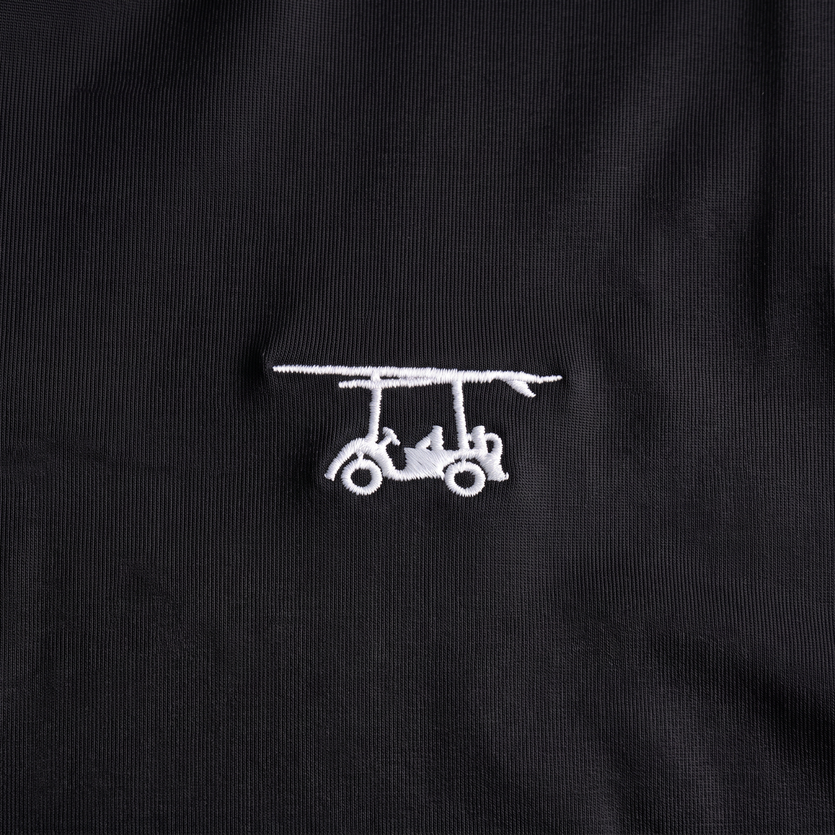 Albatross Polo Black chest logo detail