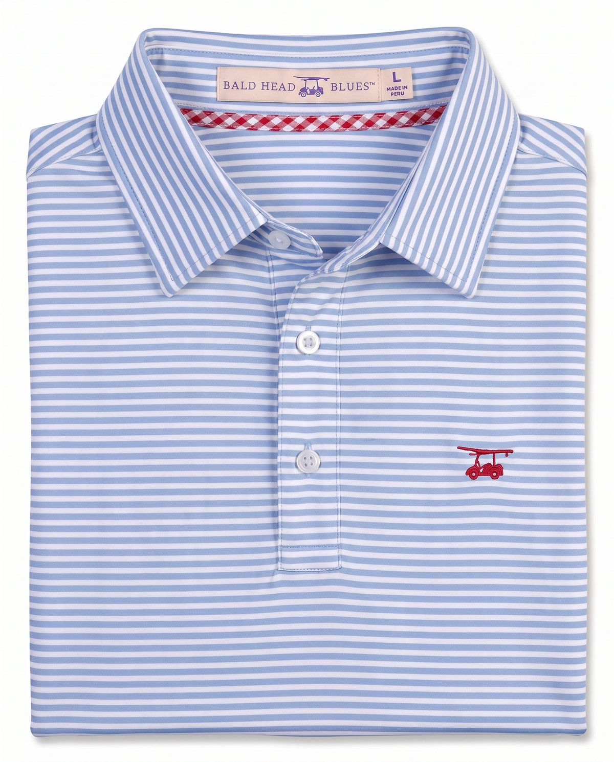 Albatross Polo Feeder Stripe - Bell/White - Fold
