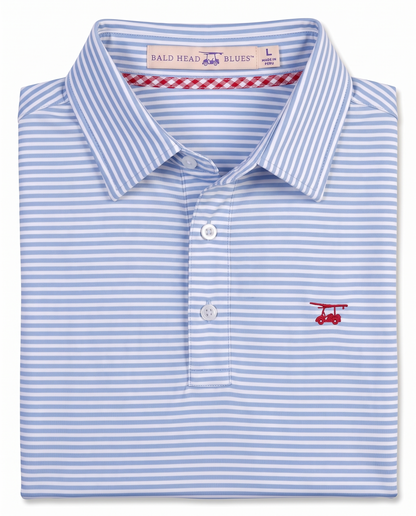 Albatross Polo Feeder Stripe - Bell/White - Fold