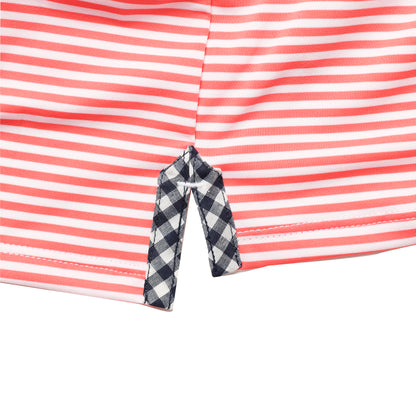 Youth Albatross Polo - Coral / White Stripe