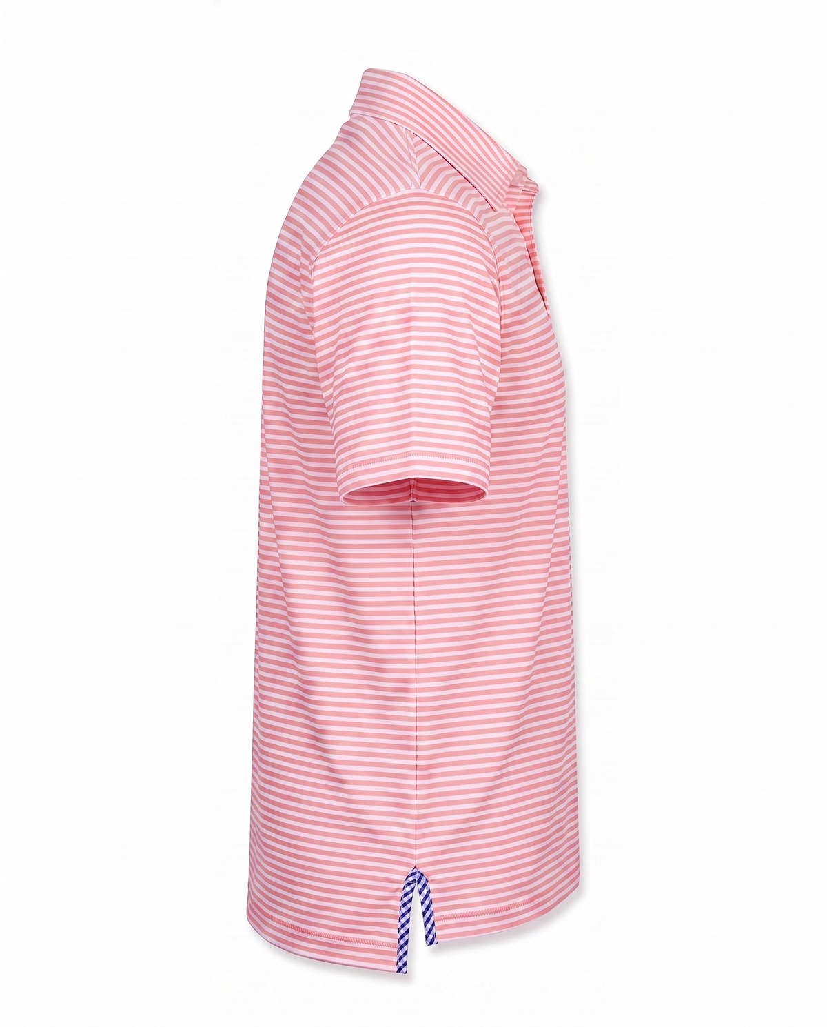 Albatross Polo Feeder Stripe - Coral/White - Side